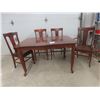 Image 1 : Wood Dining Table With Four Chairs 29" x 50" x 40"