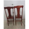 Image 6 : Wood Dining Table With Four Chairs 29" x 50" x 40"
