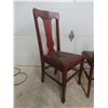 Image 9 : Wood Dining Table With Four Chairs 29" x 50" x 40"