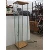 Image 4 : Glass Display Cabinet 65" x 17" x 14 1/2" With Three Shelves
