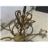 Image 2 : Vintage Spanish-Style Brass Eight-Arm Chandelier
