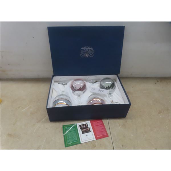 Four Cristalleria Fratelli Fumo Wine Goblets
