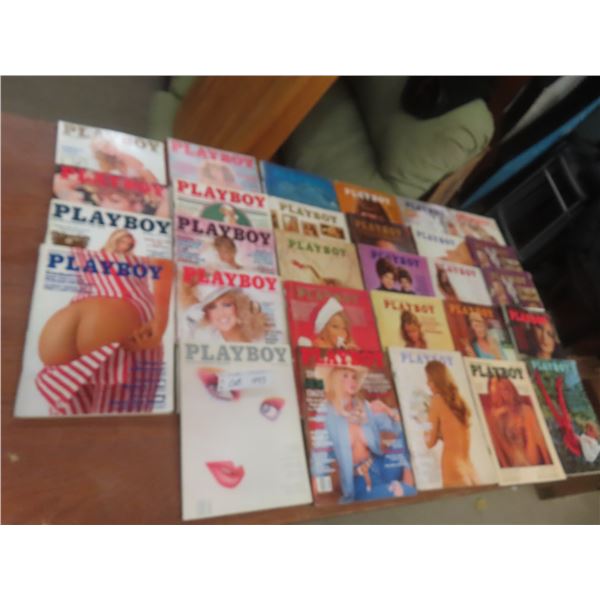 Twenty-Nine Playboy Magazines From the 1960s, 1970s, and 1980s