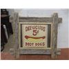 Image 5 : Two Plastic Pepsi Panels ", Rustic Framed Hot Dog Sign ", Modern Metal Cow Country Sign "