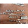 Image 6 : Chrome Car Emblems: Galaxie, Belvedere, and Letters Plus Five Car Brochures Including 1968 Falcon a