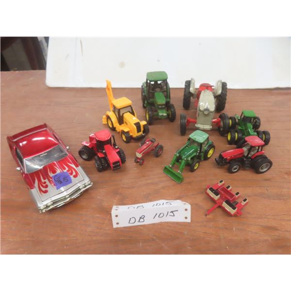 Die Cast Tractors and Car