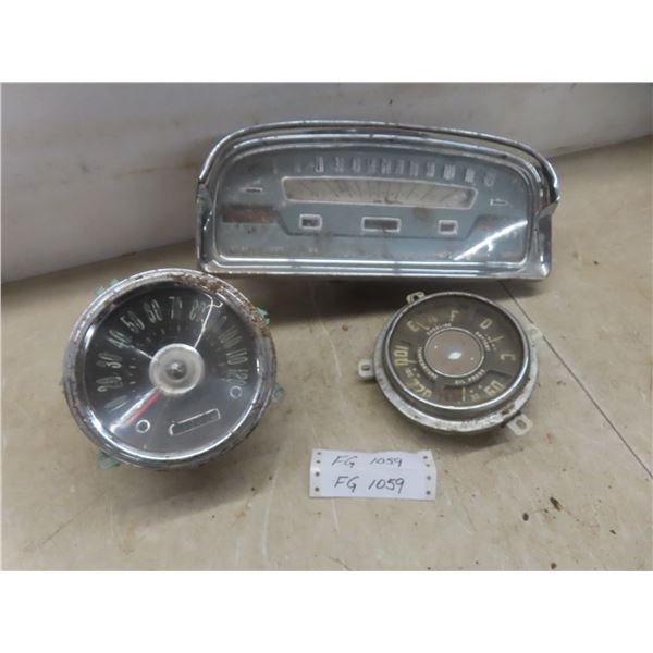 1959 Ford Fairlane/Galaxie Instrument Cluster, GM Truck Dash Gauge Cluster 1949–1953, and Chevy Spe