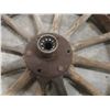 Image 11 : Vintage Spoked Wheel 25" Across, Eight Steel Spoked Rim 16 1/2", and Wood Spoke Wheel 24"