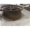 Image 6 : Vintage Spoked Wheel 25" Across, Eight Steel Spoked Rim 16 1/2", and Wood Spoke Wheel 24"