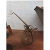 Image 10 : Antique Torch, Jack, Pulley, Gas Can, Water Sprinkler, Coal Bucket, and Oiler