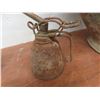 Image 11 : Antique Torch, Jack, Pulley, Gas Can, Water Sprinkler, Coal Bucket, and Oiler