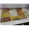 Image 1 : Thirteen License Plates: Manitoba 1936, 1937, 1938, License Tags, Snowmobile Plate, and More