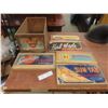 Image 1 : Junior Wood Crate 8" x 18" x 9" and Five Wood Panels From Fruit Crates