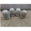 Image 2 : Five White Porcelain Electrical Insulators CPR and CNR