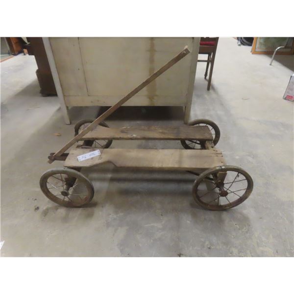 Rustic Cart or Wagon 10" x 38" x 19"