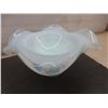 Image 10 : Vintage Empoli-Style Handblown Blue Glass Decanter With Stopper and Twisted Handle, Murano-Style Cu
