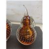 Image 7 : Vintage Empoli-Style Handblown Blue Glass Decanter With Stopper and Twisted Handle, Murano-Style Cu