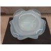 Image 9 : Vintage Empoli-Style Handblown Blue Glass Decanter With Stopper and Twisted Handle, Murano-Style Cu