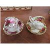 Image 11 : Six-Piece Copper and Ceramic Spice Jar Set, Seven Cups With Saucers, Royal Albert, Royal Winton, Cr