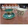 Image 13 : Six-Piece Copper and Ceramic Spice Jar Set, Seven Cups With Saucers, Royal Albert, Royal Winton, Cr