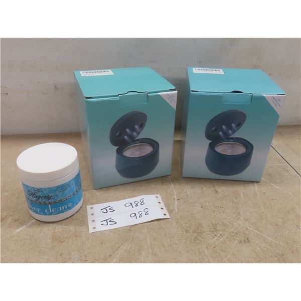 Two Ultrasonic Jewellery Cleaners With Cleaning Solution