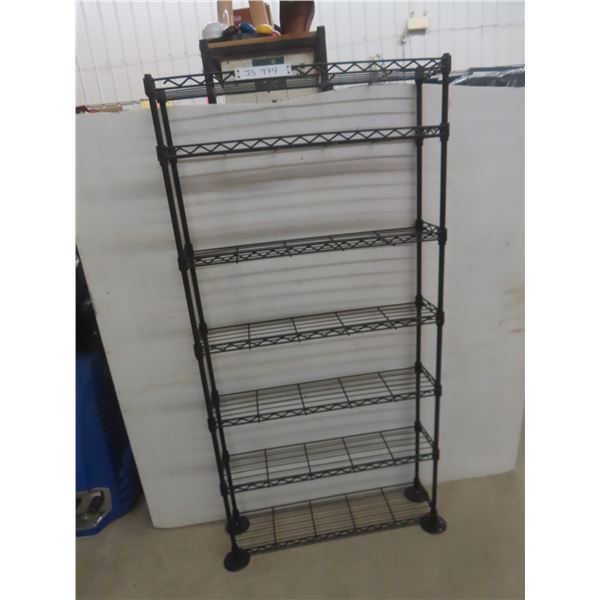 Seven-Tier Metal Shelving Unit 49" x 24" x 6'