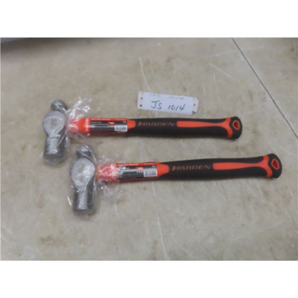 New Two Hardened Ball Pein Hammers