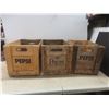 Image 2 : Three Pepsi-Cola Wood Crates 12 1/2" x 19" x 12"