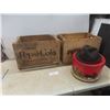 Image 1 : Two Pepsi-Cola Wood Crates 12 1/2" x 19" x 12" and Knox Mens Hat Size 7 1/2 With Hat Box