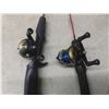 Image 5 : Six Ice Fishing Rods, Reel, and Straining Ladle