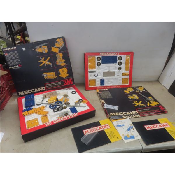Meccano Building Sets With Original Boxes, Pieces Missing