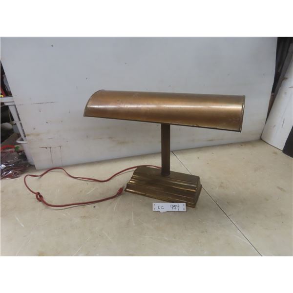 Antique Brass Desk Lamp 14" x 18 1/2"