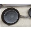 Image 2 : Three Cast Iron Fry Pans 11 1/2", 8", and 4"