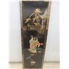 Image 10 : Four Vintage Chinese Black Lacquer Wall Panels 36" x 12"