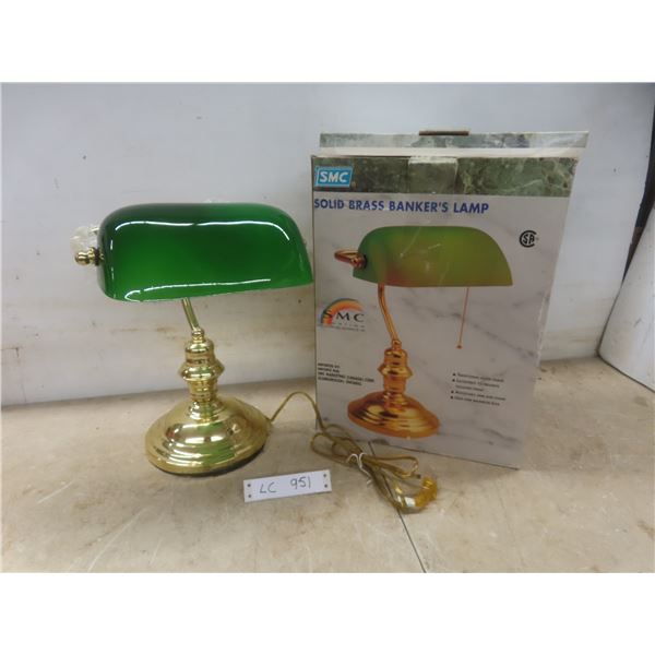 Solid Brass Banker's Lamp