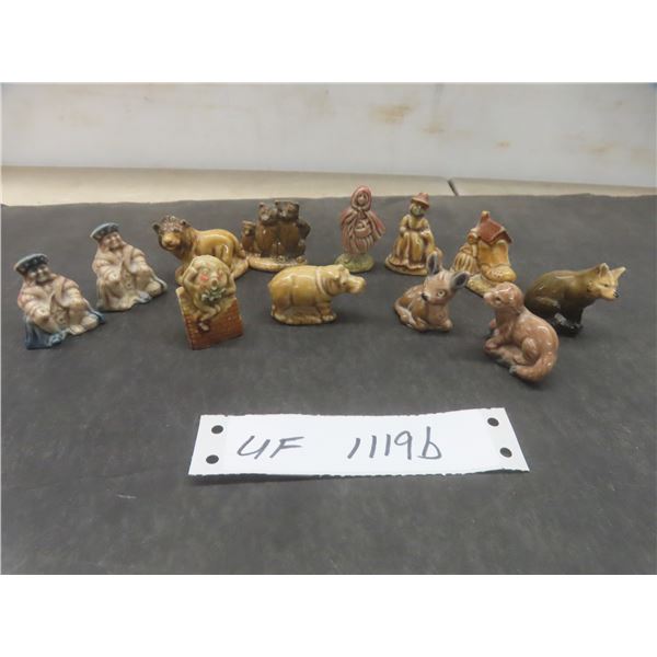 Twelve Red Rose Tea Figurines