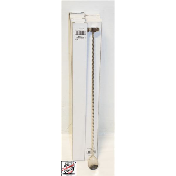 8 16" CHRIS ADAMS HAMMERED COCKTAIL SPOONS