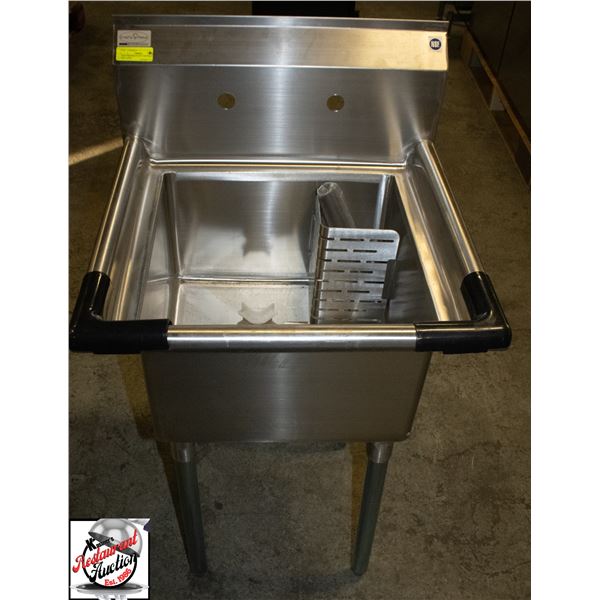 NEW CHEFSMATE 18" X 18" SINGLE WELL SINK