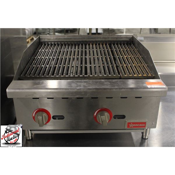 BAILIFF SEIZURE:OMCAN 2 BURNER NAT GAS CHARBROILER