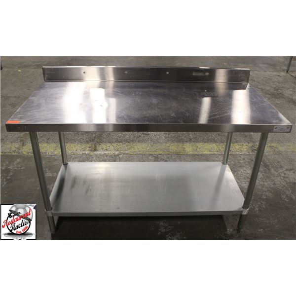 BAILIFF SEIZURE:EFI 60" X 30" X 35" S/S WORKTABLE