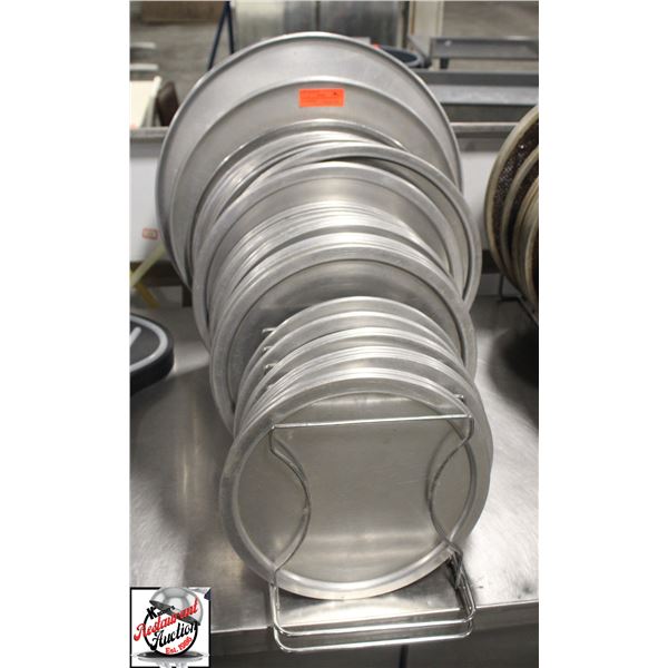 BAILIFF SEIZURE:PIZZA PAN RACK W/ ASSORTED