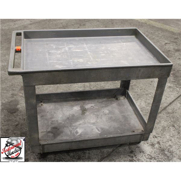 BAILIFF SEIZURE:RUBBEMAID 2 TIER PLASTIC ROLLING