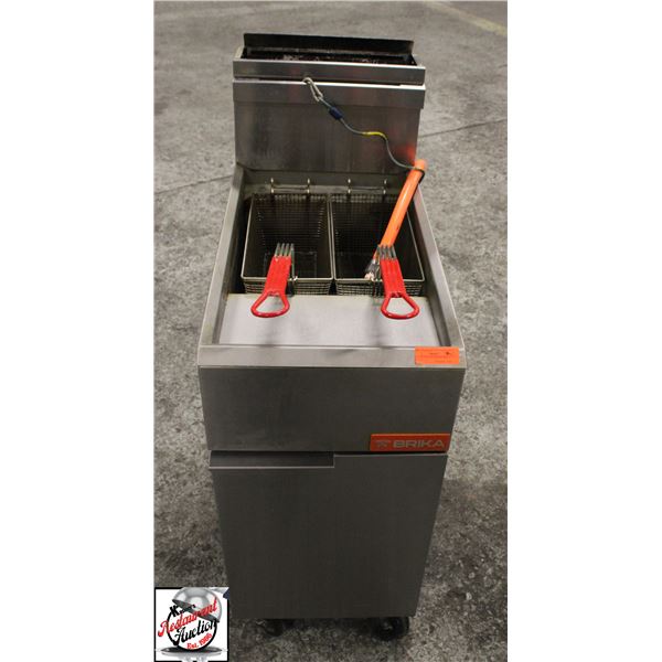BAILIFF SEIZURE:BRIKA 50 LBS NAT GAS DEEPFRYER