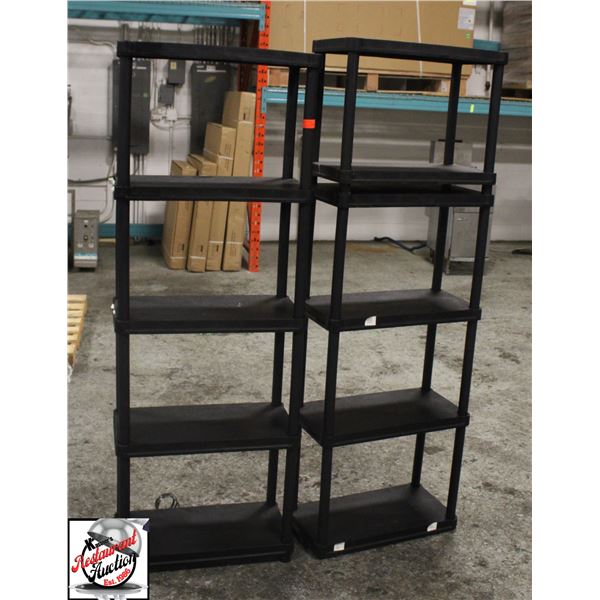 BAILIFF SEIZURE:TWO BLACK PLASTICK RACKS