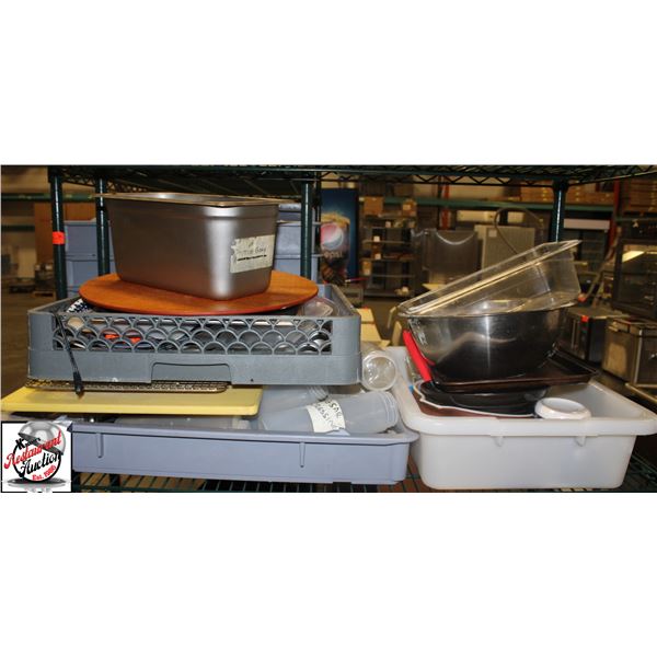 BAILIFF SEIZURE:SHELF OF ASSORTED RESTAURANT WARES