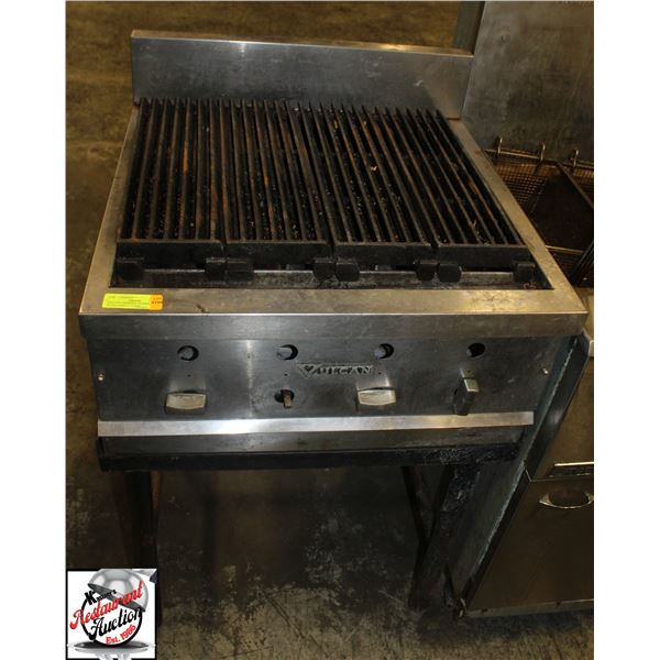 VULCAN 4 BURNER CHARBROILER W/ EQUIPMENT STAND