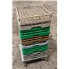 Image 1 : 7 ASSORTED DISHWASHER TRAYS W/ ROLLING CART