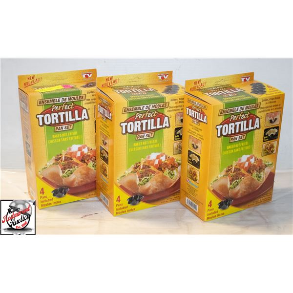 3 TORTILLA PANS