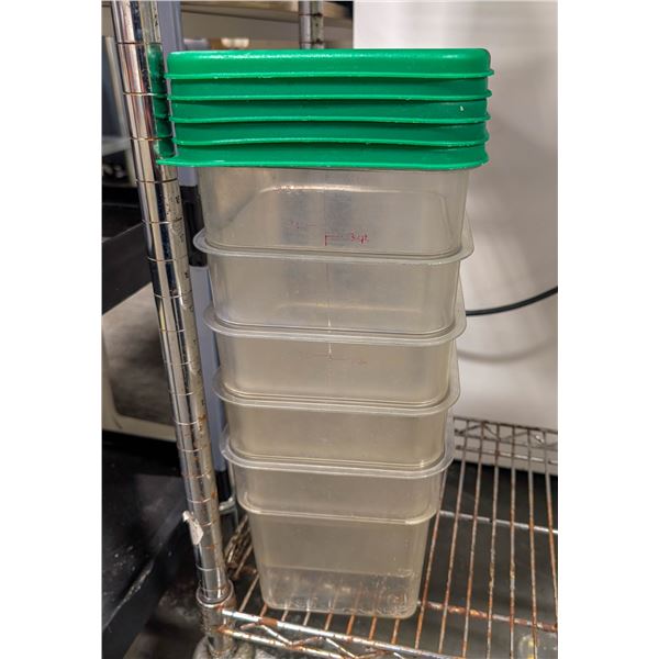 BAILIFF SEIZURE: LOT OF 5 CAMBRO 4QT INGREDIENT