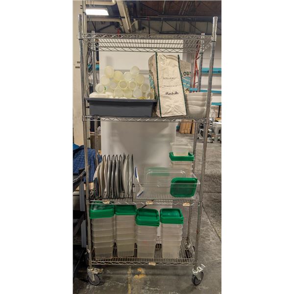 BAILIFF SEIZURE: CHROME WIRE RACK ON CASTERS